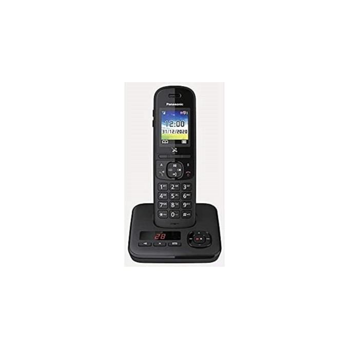 Panasonic KX-TGH720JT Telefono Cordless DECT Segreteria Telefonica Vivavoce Blocco Chiamate Rubrica 200 voci colore Nero