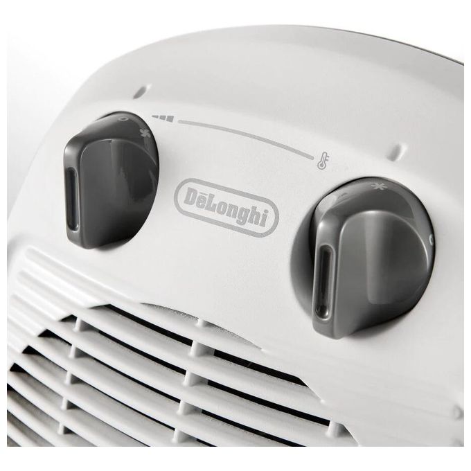 De'Longhi HVA3220 Termoventilatore 2000 W 2 Livelli di Potenza Termostato Regolabile Protezione IP21 Ventilazione Estiva Antigelo colore Bianco