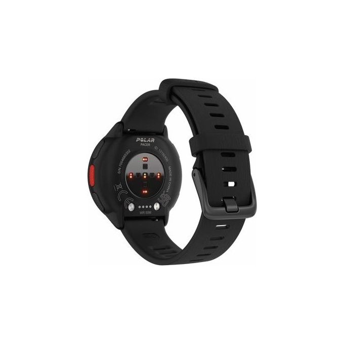 Polar 900102174 Pacer Orologio Sportivo GPS Cardiofrequenzimetro Display MIP 45 mm colore Nero