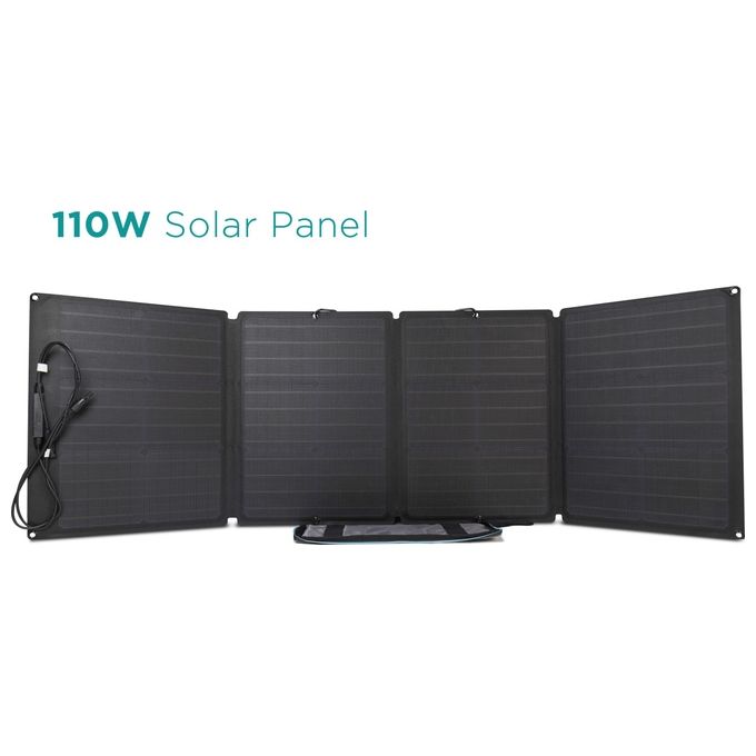 EF ECOFLOW SOLAR PANEL Pannello Solare 110 W con Celle Monocristalline Uscita MC4 e XT60 colore Nero