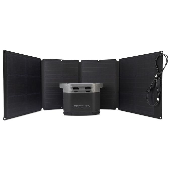 EF ECOFLOW SOLAR PANEL Pannello Solare 110 W con Celle Monocristalline Uscita MC4 e XT60 colore Nero