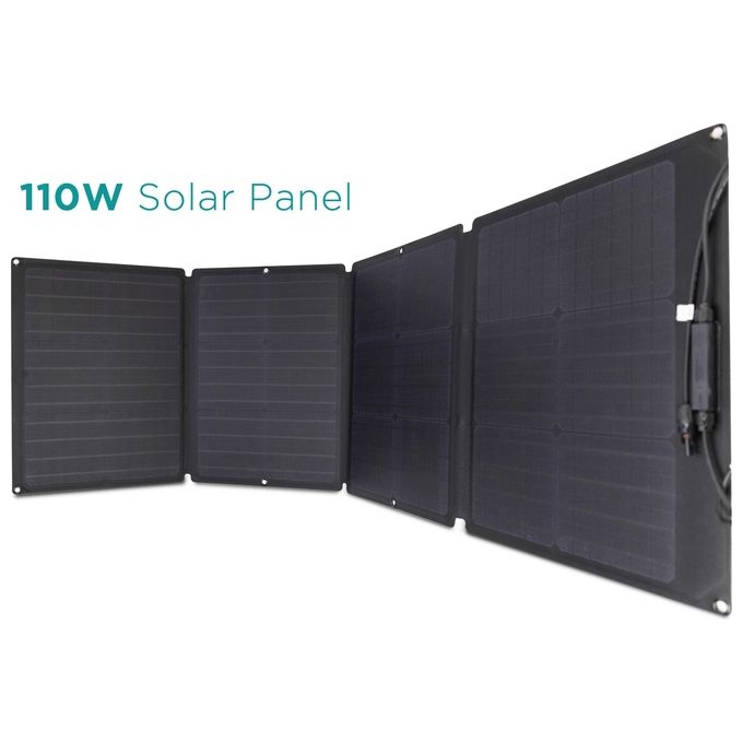 EF ECOFLOW SOLAR PANEL Pannello Solare 110 W con Celle Monocristalline Uscita MC4 e XT60 colore Nero