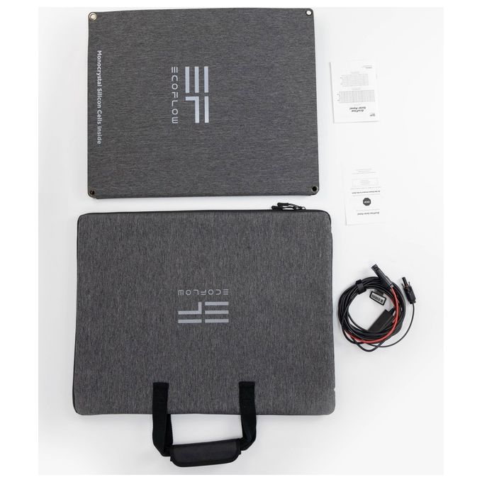 EF ECOFLOW SOLAR PANEL Pannello Solare 110 W con Celle Monocristalline Uscita MC4 e XT60 colore Nero
