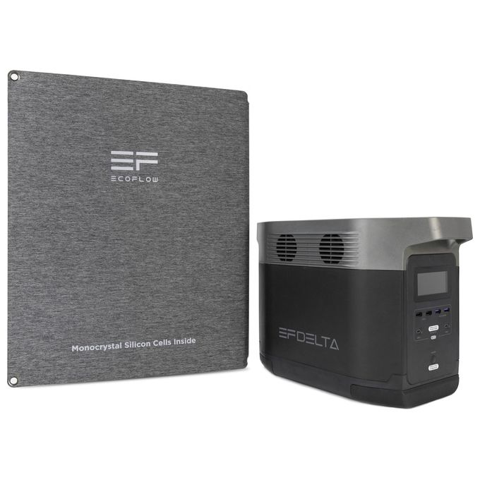EF ECOFLOW SOLAR PANEL Pannello Solare 110 W con Celle Monocristalline Uscita MC4 e XT60 colore Nero