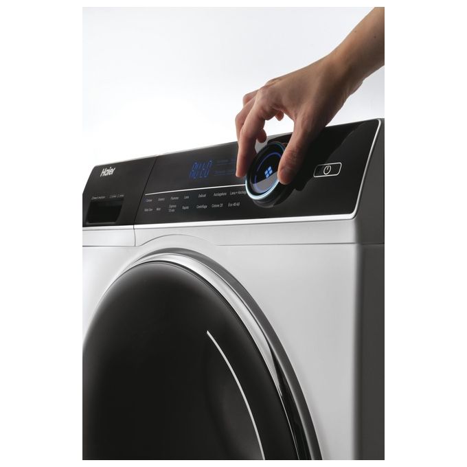 Haier HWD80-B14979 I-Pro Series 7 Lavasciuga Slim 8-5 Kg 1400 rpm Classe D Direct Motion Vapore (85x60x55 cm) colore Bianco