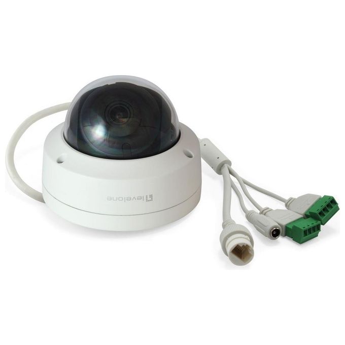 LevelOne FCS-3404 Telecamera IP Cupola 6 MP H.265 Visione Notturna 30 m IP67 PoE Interno Esterno colore Bianco