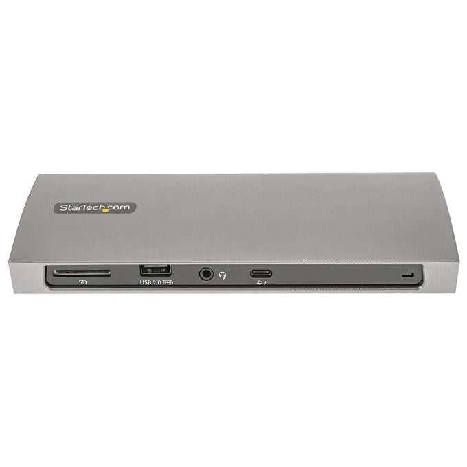 StarTech.com TB4CDOCKUE Docking Station Thunderbolt 4 Power Delivery 96W Dual Monitor 4K 60Hz Single Monitor 8K 3x Thunderbolt 4 4x USB-A SD GbE colore Nero Grigio