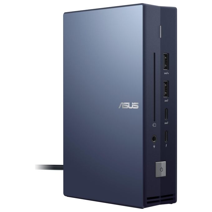 ASUS 90NX0460-P00030 SimPro Dock 2 Docking Station Thunderbolt 3 con USB 3.2 Gen 2 DisplayPort 1.4 HDMI 2.0 VGA LAN 1000M e lettore Smart Card colore Nero Blu
