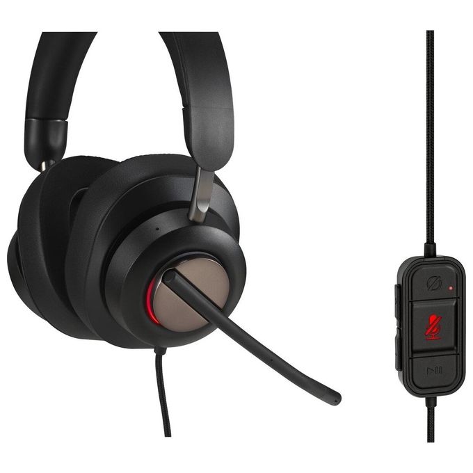 Kensington K83451WW H2000 Cuffie Over-Ear USB-C con Microfono Cancellazione Rumore Plug and Play colore Nero