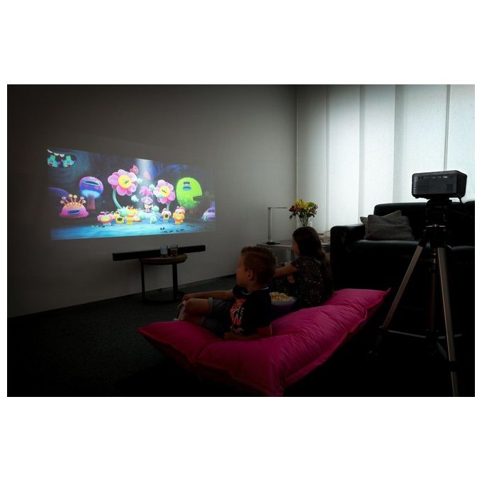 Lenco LPJ-700BKGY Videoproiettore LED Full HD 1080p 4000 Lumen Bluetooth 5.0 2x HDMI colore Nero Grigio