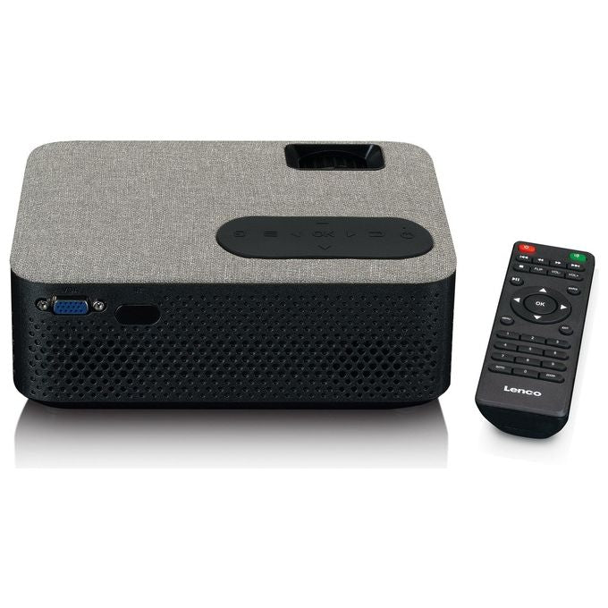 Lenco LPJ-700BKGY Videoproiettore LED Full HD 1080p 4000 Lumen Bluetooth 5.0 2x HDMI colore Nero Grigio