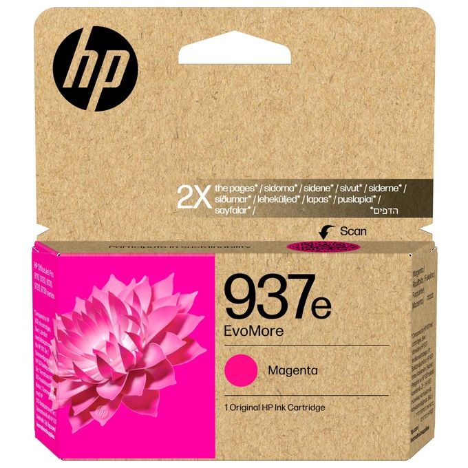 HP 4S6W7NE Cartuccia di Inchiostro Originale EvoMore Resa Elevata 1650 Pagine colore Magenta