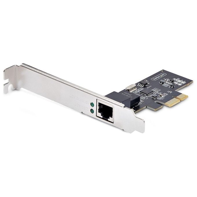 StarTech PR12GI-NETWORK-CARD Scheda di Rete PCIe 1 Porta 2.5 Gbps Intel I225-V NBASE-T Multi-Gigabit PCI Express colore Nero