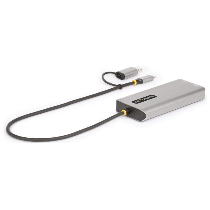 StarTech.com 167B-USBC-MULTIPORT Adattatore Multiporta USB-C Doppio HDMI 4K30Hz Hub USB-A 3 Porte 5Gbps Cavo 40 cm colore Argento