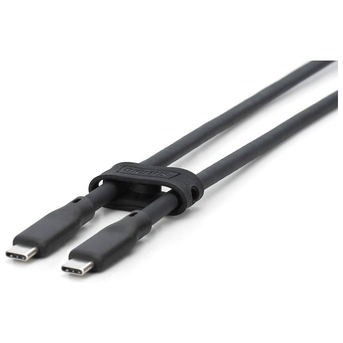 Digitus Cavo Guaina Silicone Usb-C - Usb-C 0.5mt Usb 3.2 Gen2 10G 4K 100W Nero