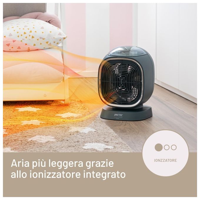 Imetec 4031 Silent Power Pure Termoventilatore 2200W Ionizzatore Timer 9h IP21 colore Blu
