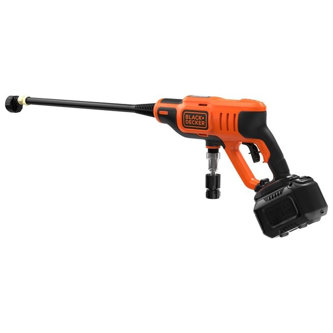 Black+decker BCPC18D1-QW Idropulitrice a Batteria 18V 2Ah 24 bar 120 L-h Ugelli 5in1 Tubo 6 m PowerConnect