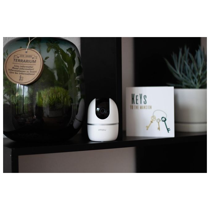 Imou Telecamera Wi-Fi Interno, 1080P Telecamera IP di Sorveglianza, Tracciamento del Movimento con Sirena, Baby Monitor con AI Rilevamento Umano, Audio Bidirezionale and Visione Notturna - A1 2mp 1920x1080p