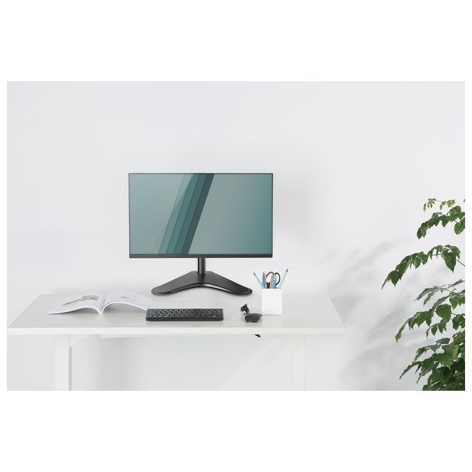 Digitus DA-90437 Supporto Monitor Singolo da Scrivania 17'' 32'' 8 Kg VESA 75x75 100x100 rotazione 360° colore Nero