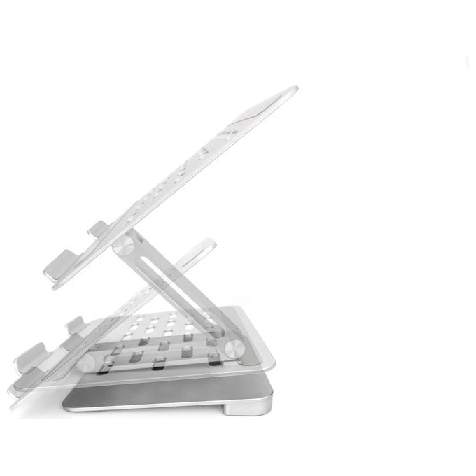 Digitus DA-90429 Supporto Regolabile Notebook Tablet Docking Station USB-C 6 Porte HDMI 4K RJ45 USB-A 3.0 PD 100W colore Argento