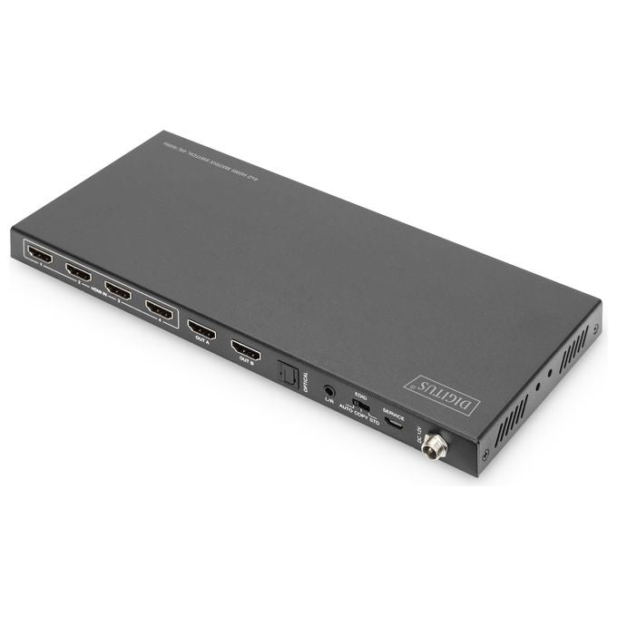 Digitus DS-55509 4x2 switch matrix HDMI 4K-60Hz 18 Gbit-s HDCP 2.2 EDID ARC colore Nero
