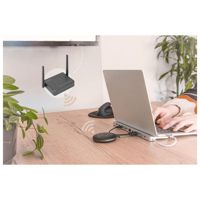 Digitus DS-55322 Trasmettitore HDMI Wireless per Click and Present Pro Risoluzione 1920 x 1080 Pixel Distanza fino a 50 m colore Nero Grigio