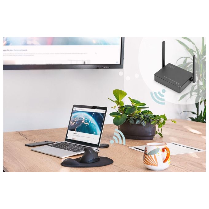 Digitus DS-55322 Trasmettitore HDMI Wireless per Click and Present Pro Risoluzione 1920 x 1080 Pixel Distanza fino a 50 m colore Nero Grigio