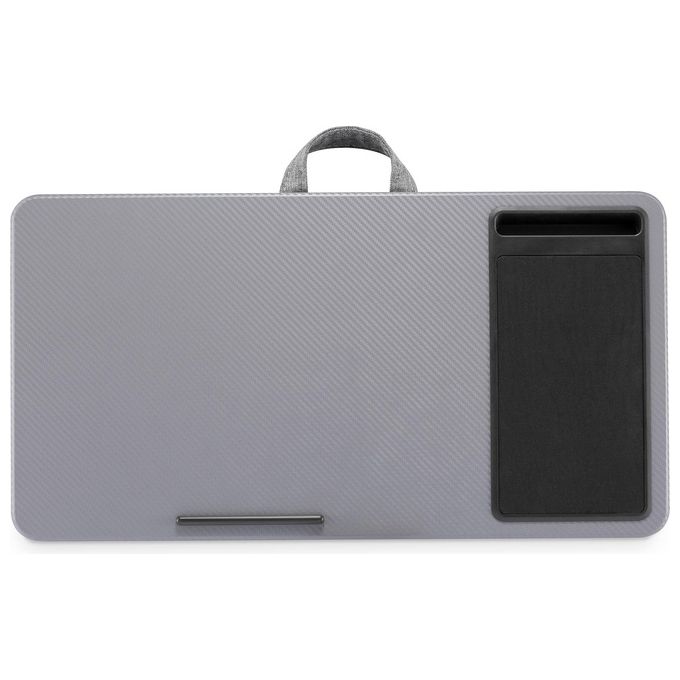 Digitus DA-90441 Stazione di Lavoro per Notebook fino a 17'' con Tappetino Mouse e Supporto Smartphone colore Grigio