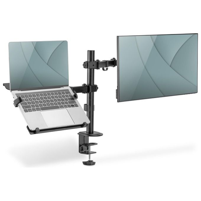 Digitus DA-90436 Supporto per monitor singolo e notebook 1x32'' 9 Kg Regolabile Altezza Rotazione Inclinazione colore Nero