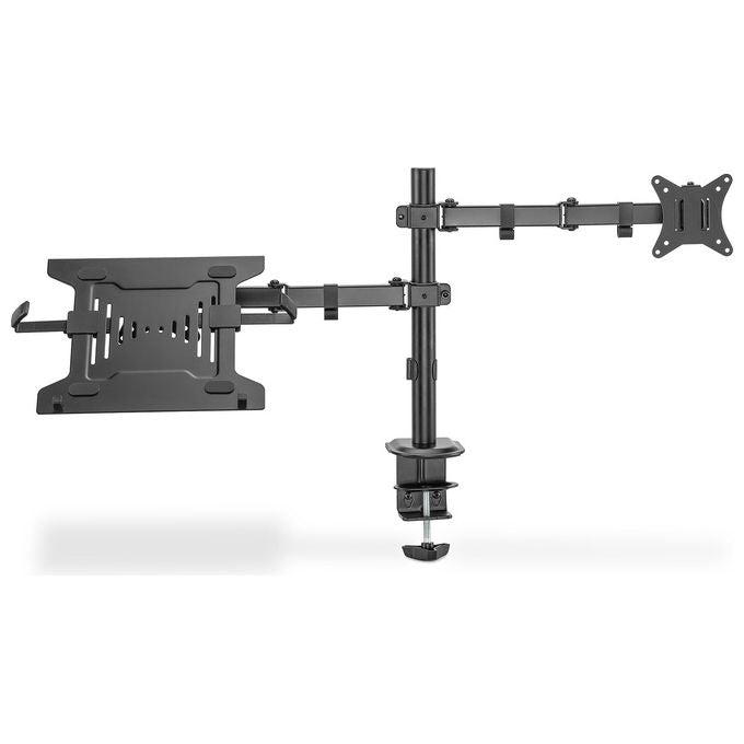 Digitus DA-90436 Supporto per monitor singolo e notebook 1x32'' 9 Kg Regolabile Altezza Rotazione Inclinazione colore Nero