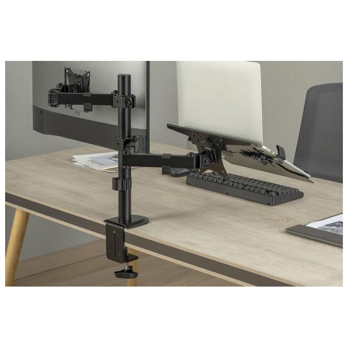 Digitus DA-90436 Supporto per monitor singolo e notebook 1x32'' 9 Kg Regolabile Altezza Rotazione Inclinazione colore Nero