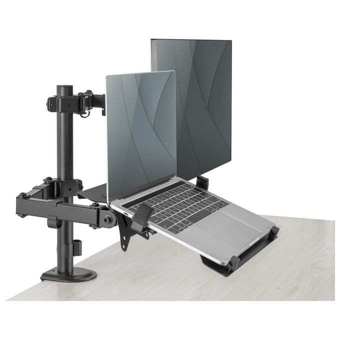 Digitus DA-90436 Supporto per monitor singolo e notebook 1x32'' 9 Kg Regolabile Altezza Rotazione Inclinazione colore Nero