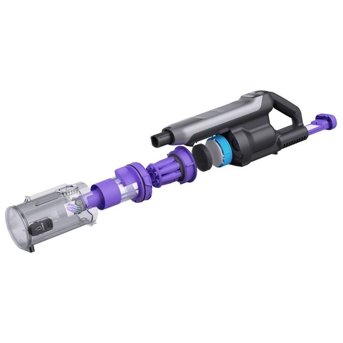 Black and Decker BHFEA640WG Scopa Elettrica Ricaricabile Senza Sacchetto Ciclonica 0,75 L 24 V 35 min colore Nero Acciaio Inox