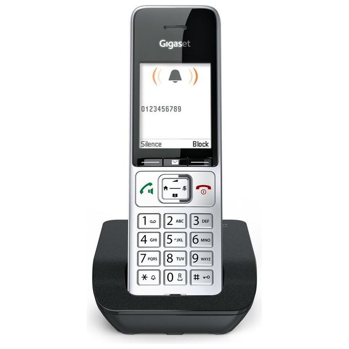 Gigaset S30852-H3003-B101 Comfort 500 Telefono Cordless DECT GAP Display 2,2'' TFT Vivavoce Baby Monitor colore Nero