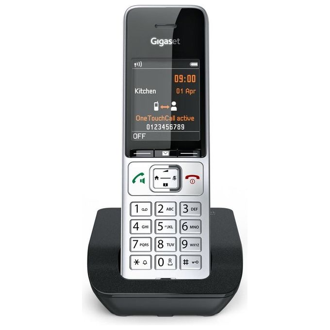 Gigaset S30852-H3003-B101 Comfort 500 Telefono Cordless DECT GAP Display 2,2'' TFT Vivavoce Baby Monitor colore Nero