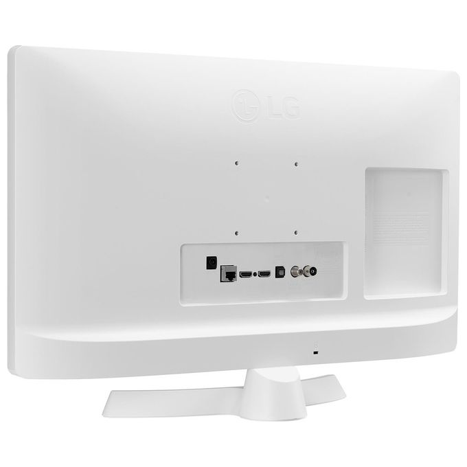 LG 24TQ510S-WZ Monitor TV 23.6'' Smart webOS 22 LED HD DVB-T2 S2 Wi-Fi Bluetooth AirPlay 2 colore Bianco