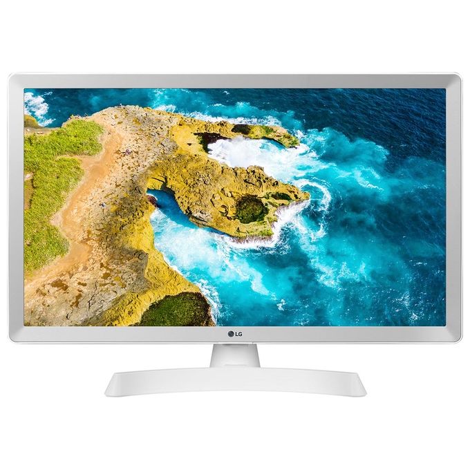 LG 24TQ510S-WZ Monitor TV 23.6'' Smart webOS 22 LED HD DVB-T2 S2 Wi-Fi Bluetooth AirPlay 2 colore Bianco