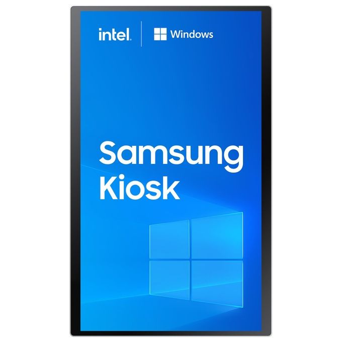 Samsung LH24KMC3BGCXEN KM24C-3 Kiosk Design Monitor LED 24'' Full HD Touch Screen Capacitivo Windows 10 IoT Enterprise Intel Core i3 colore Bianco