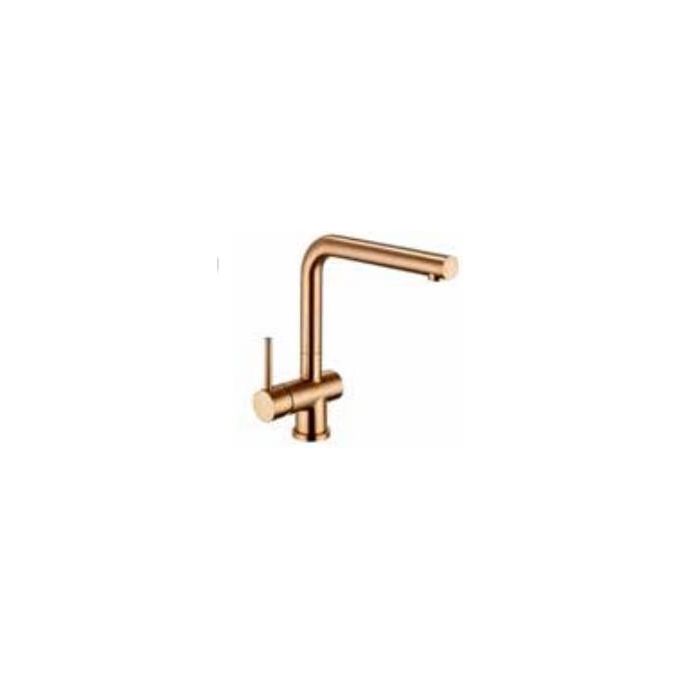 Apell AP6030CP Miscelatore Monocomando da Cucina Beccuccio Estraibile Leva Singola Installazione a Incasso Acciaio Inox PVD Rame colore Rame