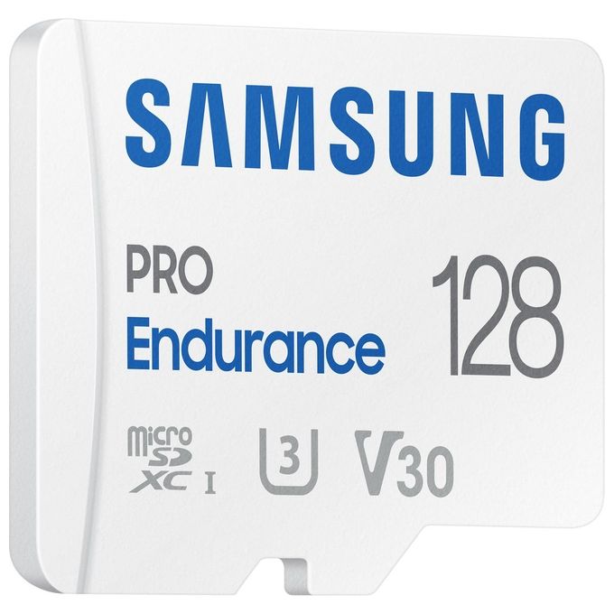 Samsung MB-MJ128KA-EU MicroSD PRO Endurance Scheda di Memoria 128 GB UHS-I V30 colore Bianco