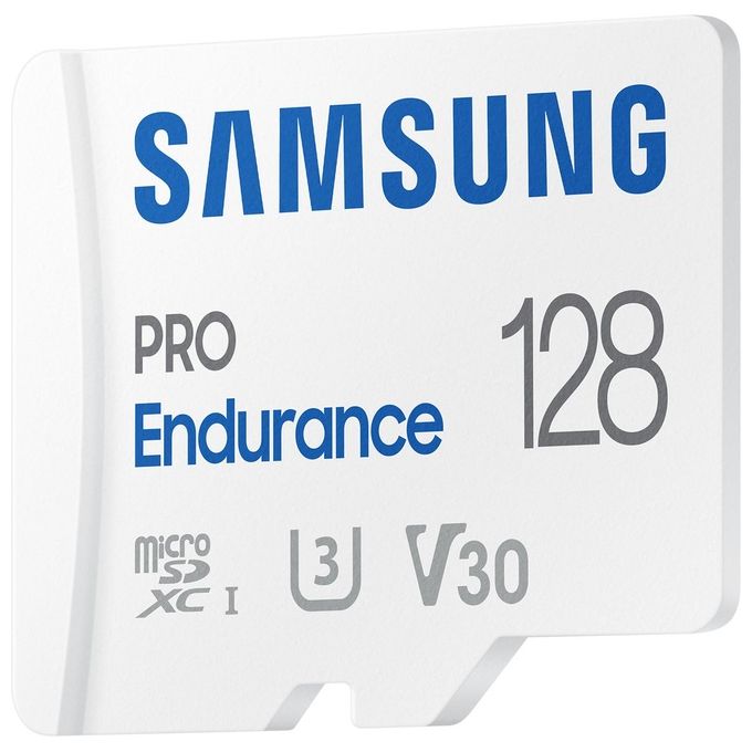 Samsung MB-MJ128KA-EU MicroSD PRO Endurance Scheda di Memoria 128 GB UHS-I V30 colore Bianco