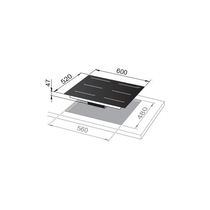 De'Longhi SLI604 Life Piano cottura a induzione 60 cm 4 zone Bridge Touch Control Boost Chef Cook colore Nero
