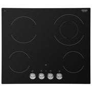De'Longhi PVC61FK Piano cottura elettrico 60 cm 4 zone vetroceramica manopola frontale 6400 W colore Nero