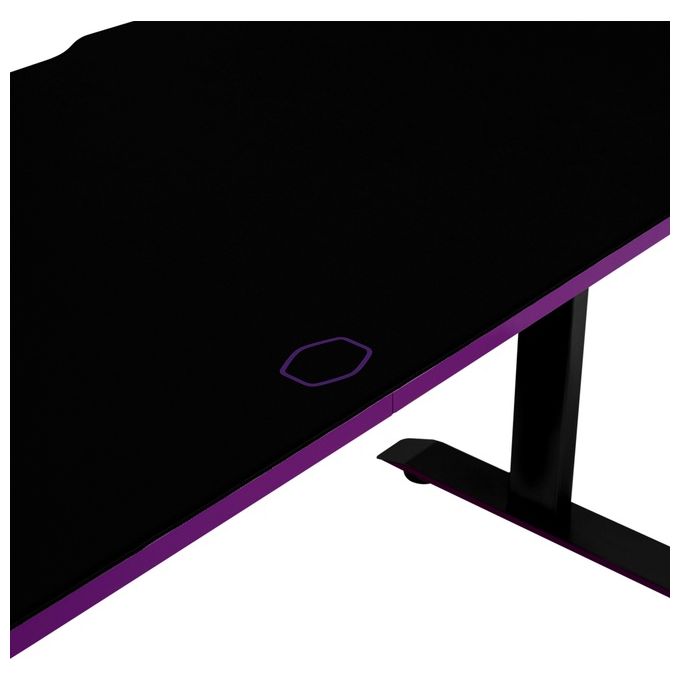Cooler Master CMI-GD160-PRV1 GD160 Scrivania Gaming 160x75 cm Regolabile in Altezza Tappetino Mouse Full Surface Idrorepellente Gestione Cavi colore Nero Viola
