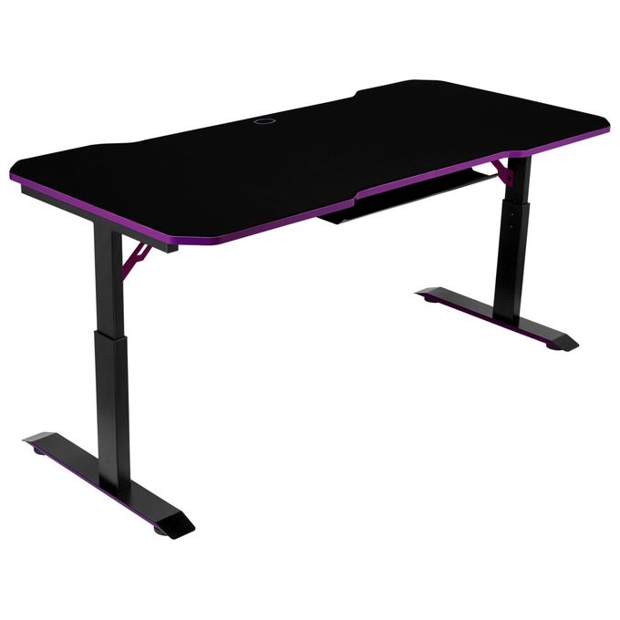 Cooler Master CMI-GD160-PRV1 GD160 Scrivania Gaming 160x75 cm Regolabile in Altezza Tappetino Mouse Full Surface Idrorepellente Gestione Cavi colore Nero Viola