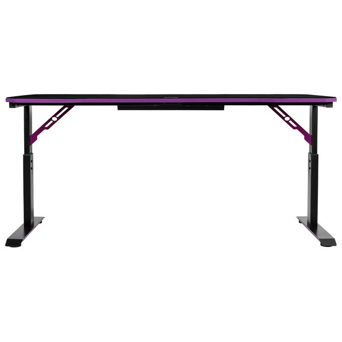 Cooler Master CMI-GD160-PRV1 GD160 Scrivania Gaming 160x75 cm Regolabile in Altezza Tappetino Mouse Full Surface Idrorepellente Gestione Cavi colore Nero Viola