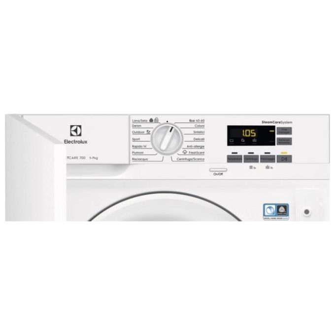 Electrolux EW7F472WBI Lavatrice Caricamento Frontale Sistema antispreco VaporePRO Classe Energetica D Capacita' di Carico 7 Kg Centrifuga 1200 giri Motore o Universale SensiCare SteamSystem