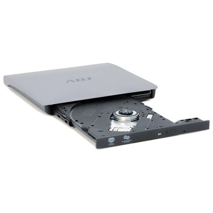 ADJ 142-00002 Masterizzatore Esterno DVD RW USB 3.0 Plug and Play 24X Buffer 2MB colore Nero Grigio