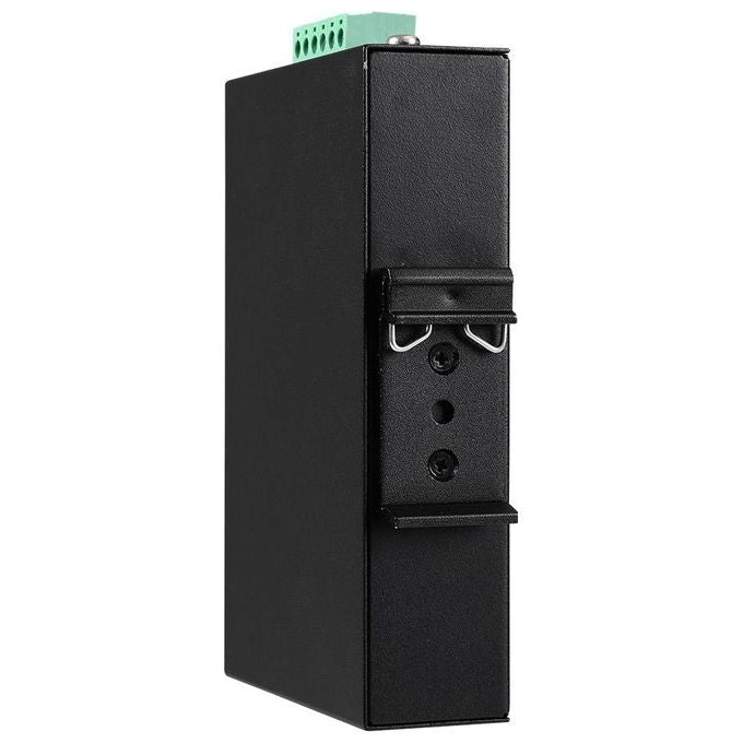 EDiMAX IGS-1005 Switch industriale Ethernet a 5 porte Gigabit con alimentazione ridondante doppia DC 12V~48V protezione sovratensione 6 kV raffreddamento passivo montaggio su guida DIN o a parete colore Nero
