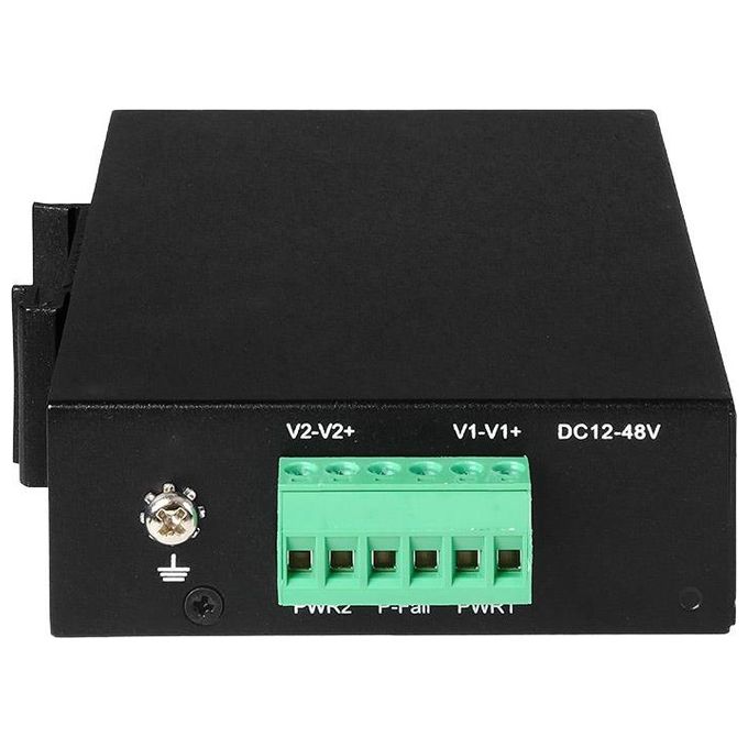 EDiMAX IGS-1005 Switch industriale Ethernet a 5 porte Gigabit con alimentazione ridondante doppia DC 12V~48V protezione sovratensione 6 kV raffreddamento passivo montaggio su guida DIN o a parete colore Nero